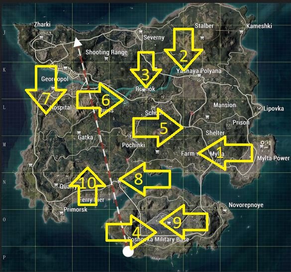 Secret Locations in Erangel Map PUBG Mobile.