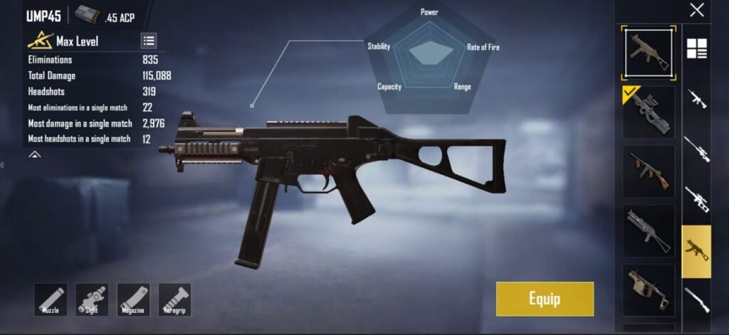 UMP45 in PUBG Mobile