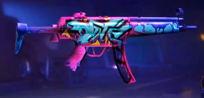 MP5 Skins in Free Fire Pigment Splash