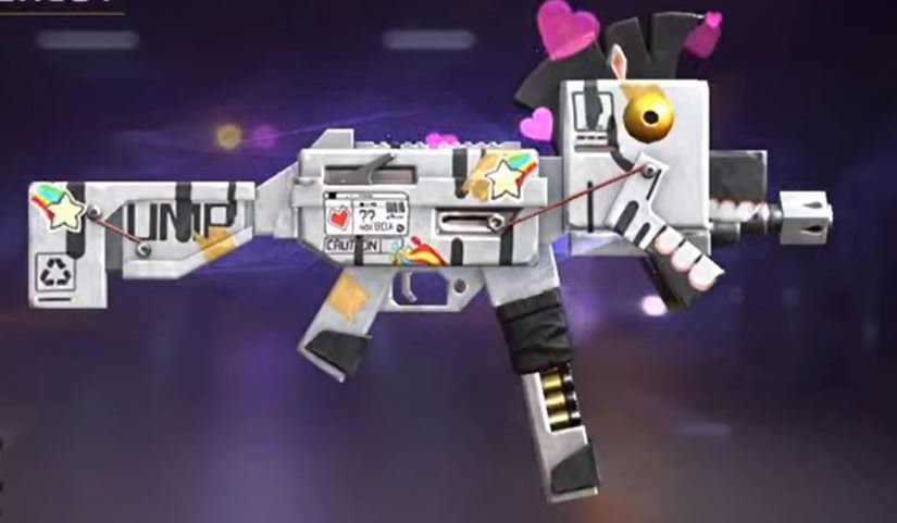 UMP Skins in Free Fire Zebra Papercut
