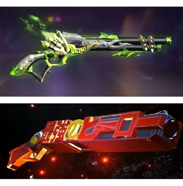 M1887 Skins in Free Fire Hand of Hope & One Man Punch