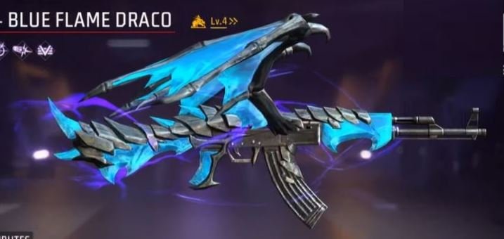 AK47 Skins in Free Fire Blue Flame Draco