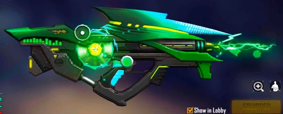 Best P90 Skins in Free Fire Tune Blaster Green