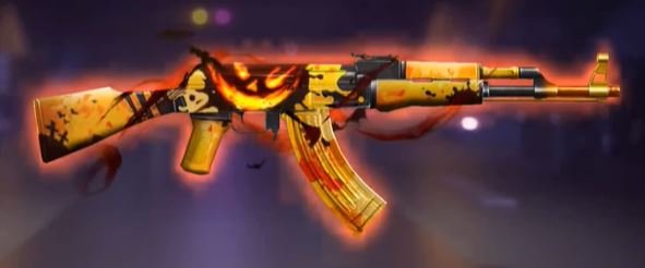 AK47 Skins in Free Fire Unicorn’s Rage (Golden Era)
