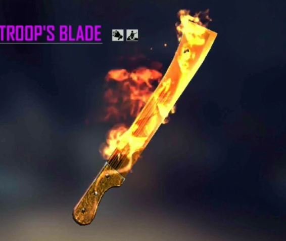Parang Skins in Free Fire Netherworld Troops Blade