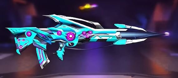 FAMAS Skins in Free Fire Black Widow Ocean