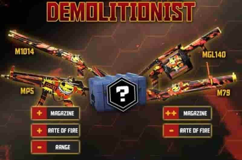 M79 Skins in Free Fire Demolitionist