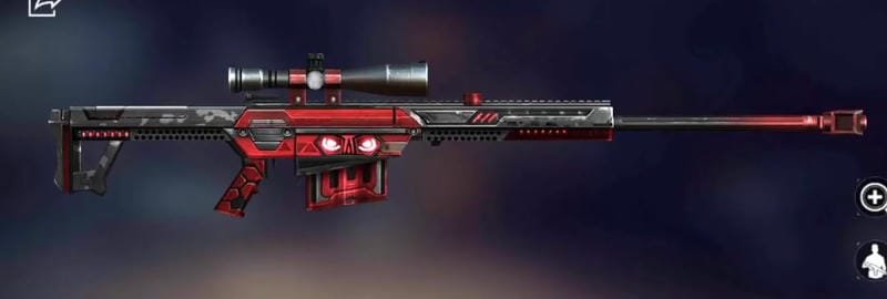 List Of M82B Skins in Free Fire Deadly Glares