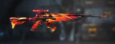SKS Skins in Free Fire Flaming Wolf