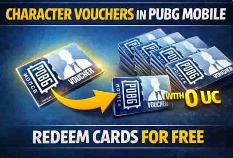 Character Vouchers in PUBG Mobile: Redeem 1200 Cards For Free