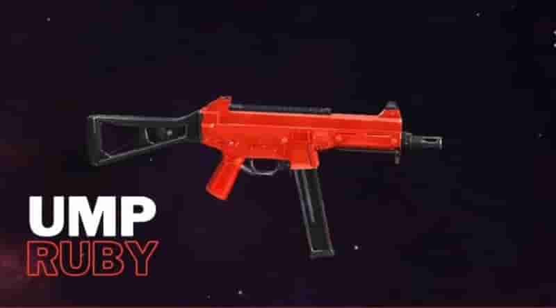 Free Fire Rare Gun Skins Of All Time UMP Ruby