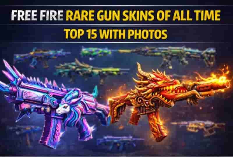 Free Fire Rare Gun Skins Of All Time: Top 15 With Photos