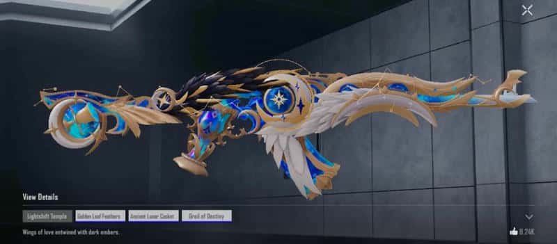 Best  Lightshift Temple (Divine Moon) – AKM Skins in PUBG Mobile