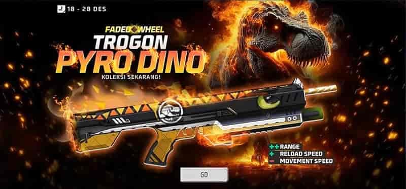 Best Skins Of Trogon Pyro Dino in Free Fire