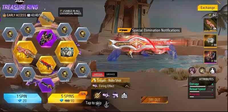 Best Skins Of Trogon Ruby Shot in Free Fire