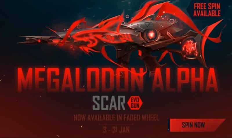 EVO Guns in Free Fire Megalodon Alpha (SCAR)